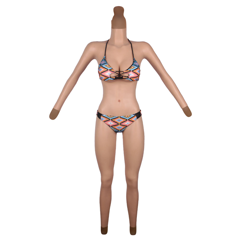 Cotton Silicone female bodysuit vagina Queen False Boobs For Transvestite Shemale Transgender TD TG Bodysuits With Breast Form
