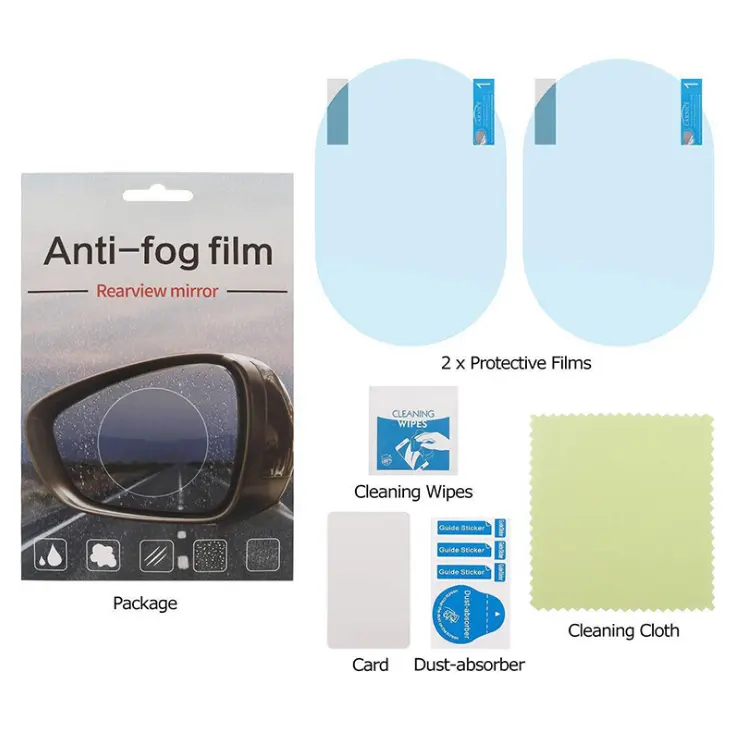 Car Accessory Anti Fog Film Anti Water Car Rearview Mirror Film Anti Rain Automobile Rearview Mirror Protector