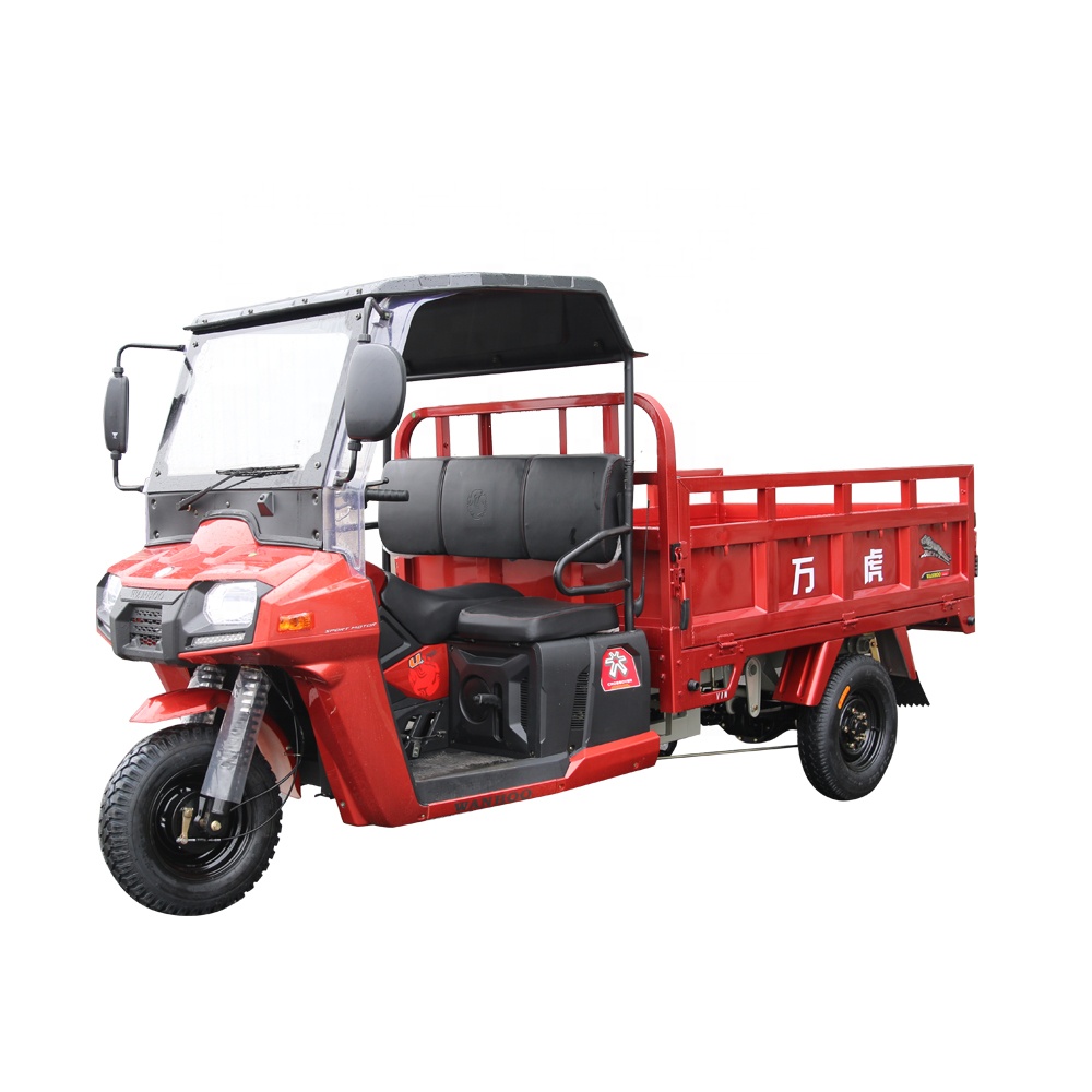 250cc motocarga con tres ruedas gasolina triciclo con cabina triciclo que venta en caliente.