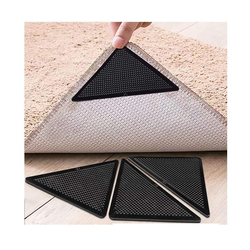 Heavy Duty Non-Slip Reusable Rug Corner Pads Double-Sided Adhesive Pad for Corners and Sides on Hardwood Floors, Area Rugs