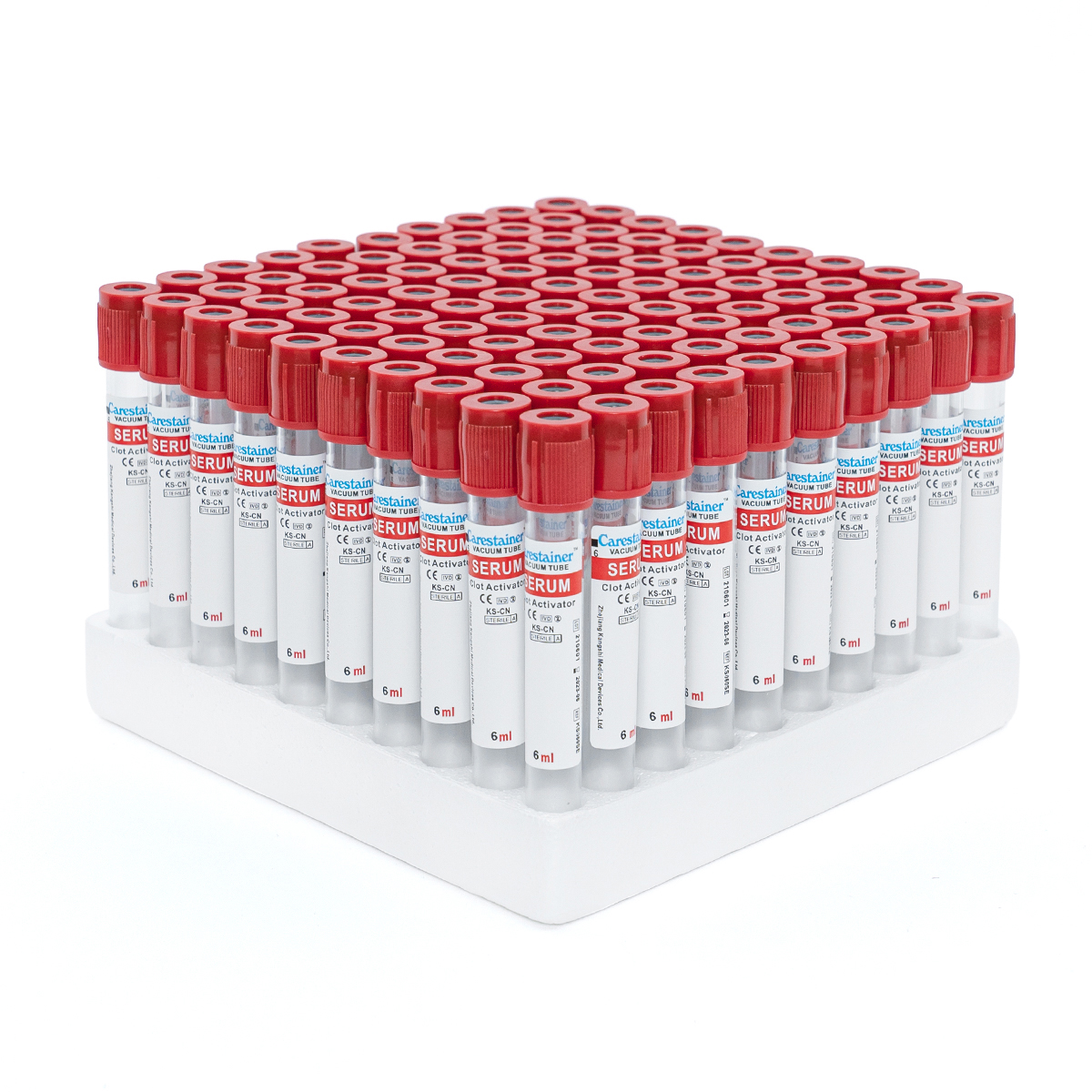 KS Medical Factory Outlet PET Glass Blood Test Plain Tube for Hospital
