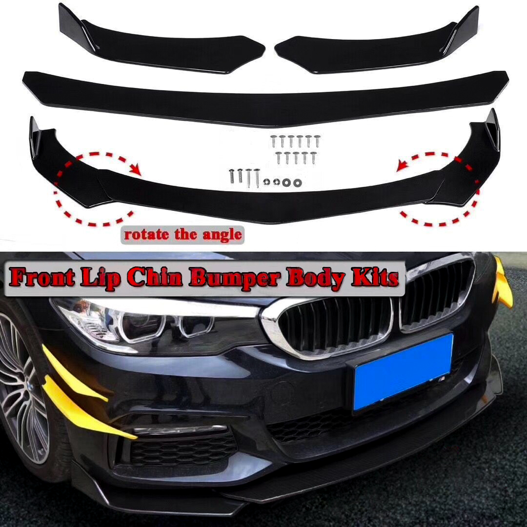 ABS car front shovel appearance adjustable three-stage protector universal front bumper lip