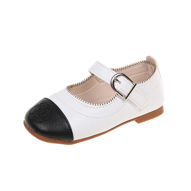 High Quality Children Baby Girl Shiny Flat Casual Leather Shoes