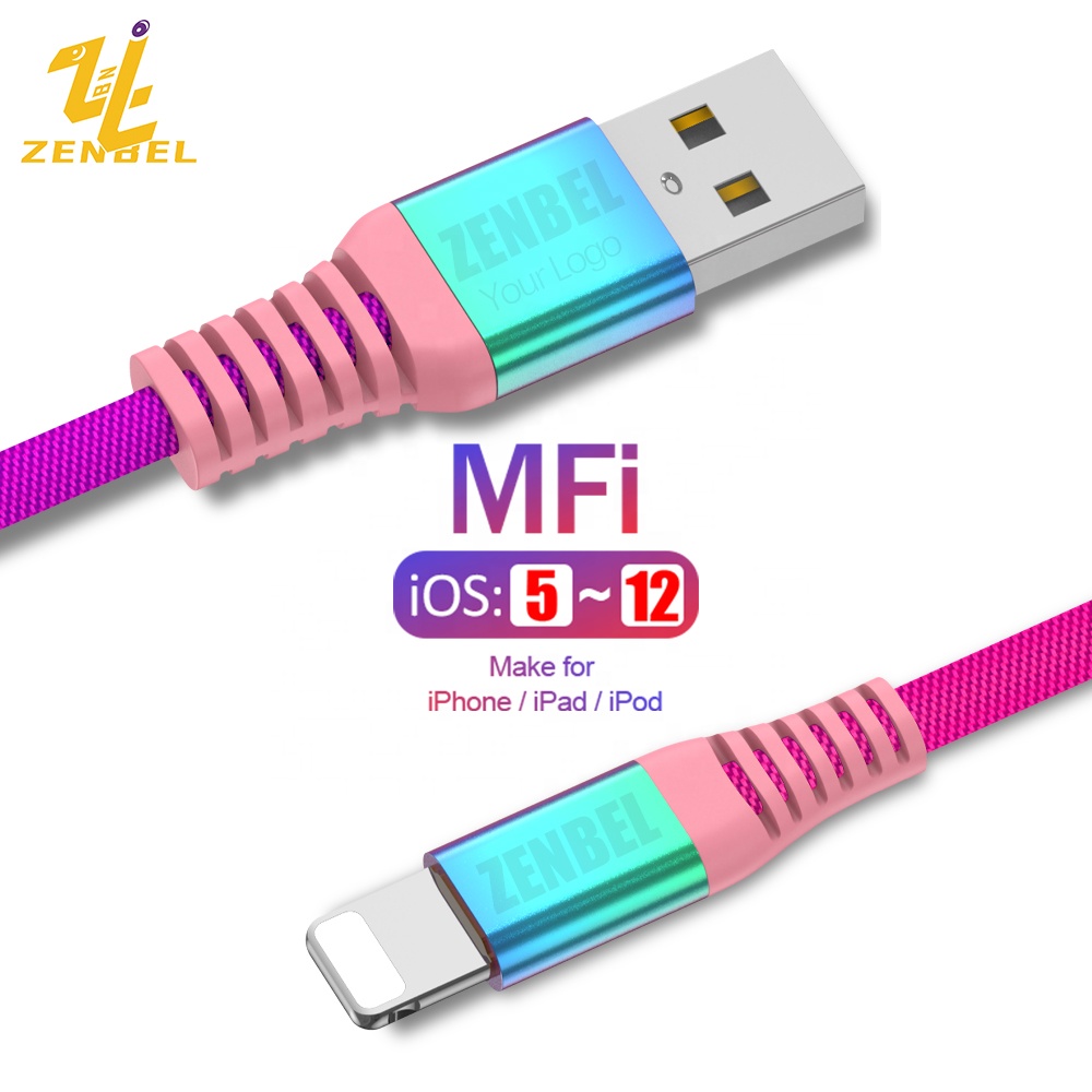 braided mfi cable original certified usb cables foxconn data line c48 fast charging cabo c89 lightning kabel licensed c94 chip
