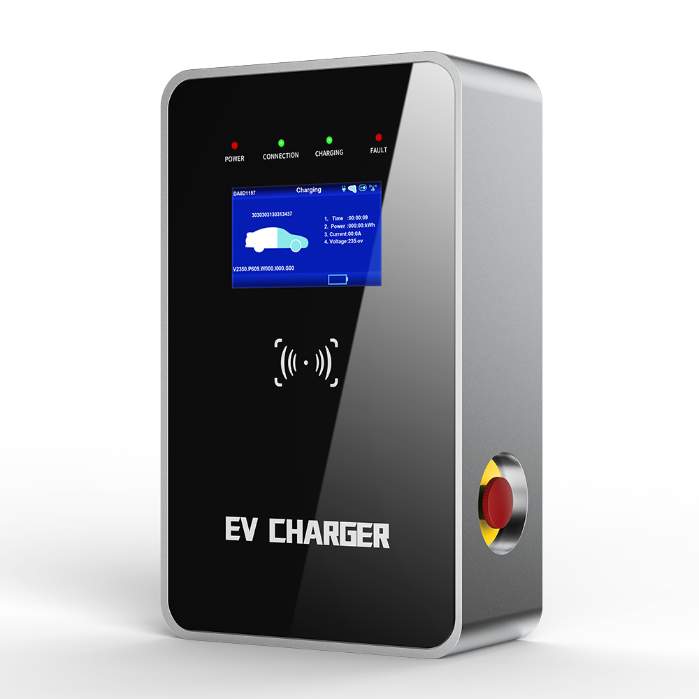 11 кВт AC type 2 Ev зарядное устройство Wallbox, экран, ЖК-дисплей, домашняя щелчка, старт и подключение и зарядная станция CE TUV OCPP1.6