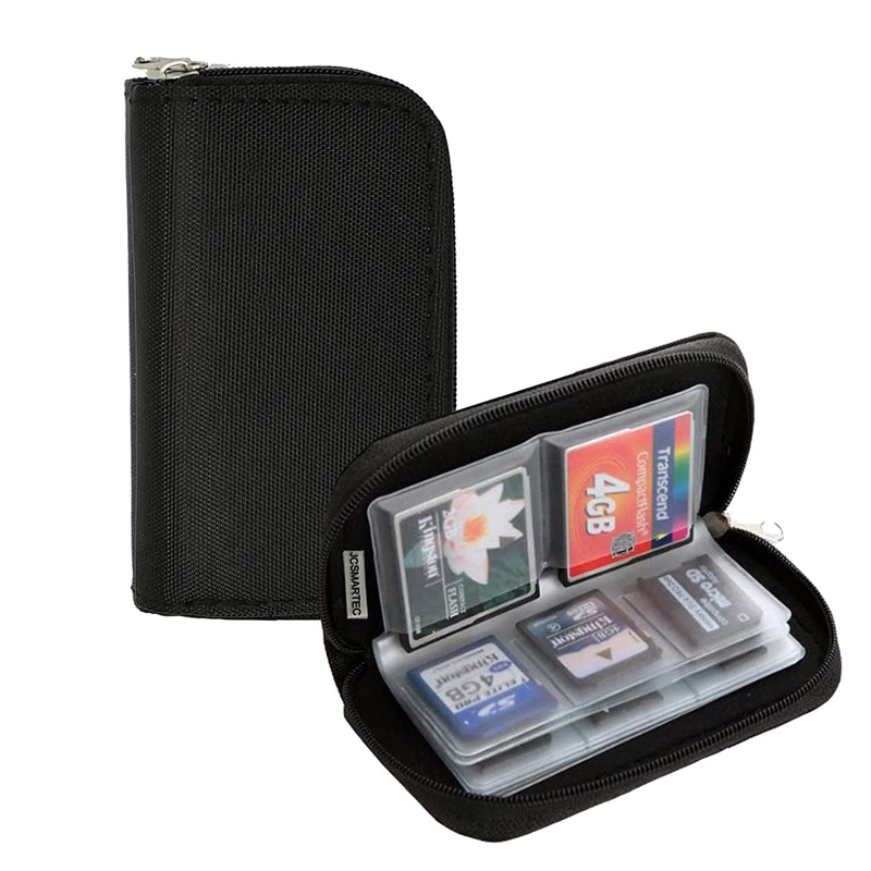 Чехлы для хранения, 22 слота, на молнии, для карт памяти Micro SD, CF, TF, SDXC, SDHC, MMC