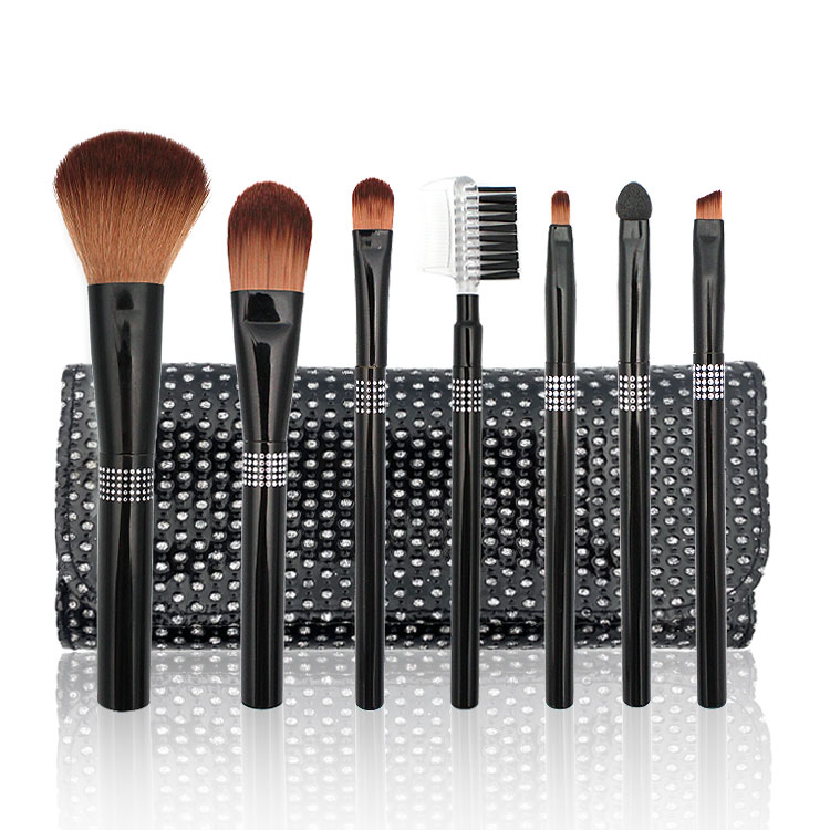 New Design Private Label Bling Makeup Brushes Set Women Professional Rhinestone Eye Brushes Makeup Brushes Sets