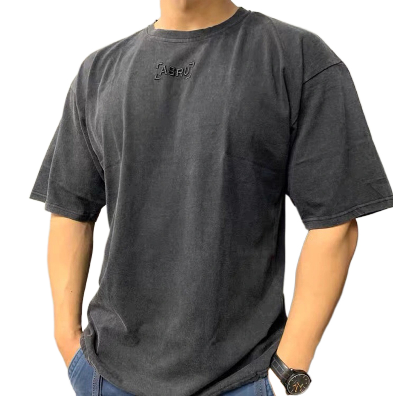BSCI / OCS Custom Logo Plain T shirt Wholesale Plain Jersey Regular Fit 100% Organic Cotton Solid Color 240g heavy Tshirt