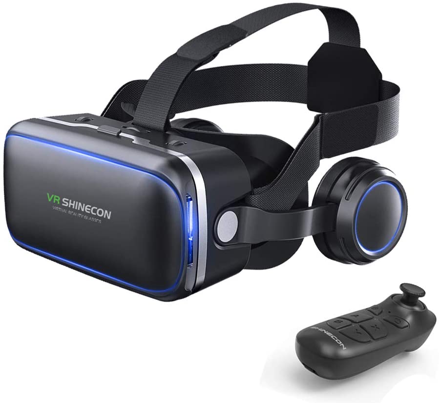 VR-гарнитура для iPhone и Android-телефонов, 3D VR-очки для фильмов и видеоигр, VR-наушники с дистанционным управлением, виртуальная реальность