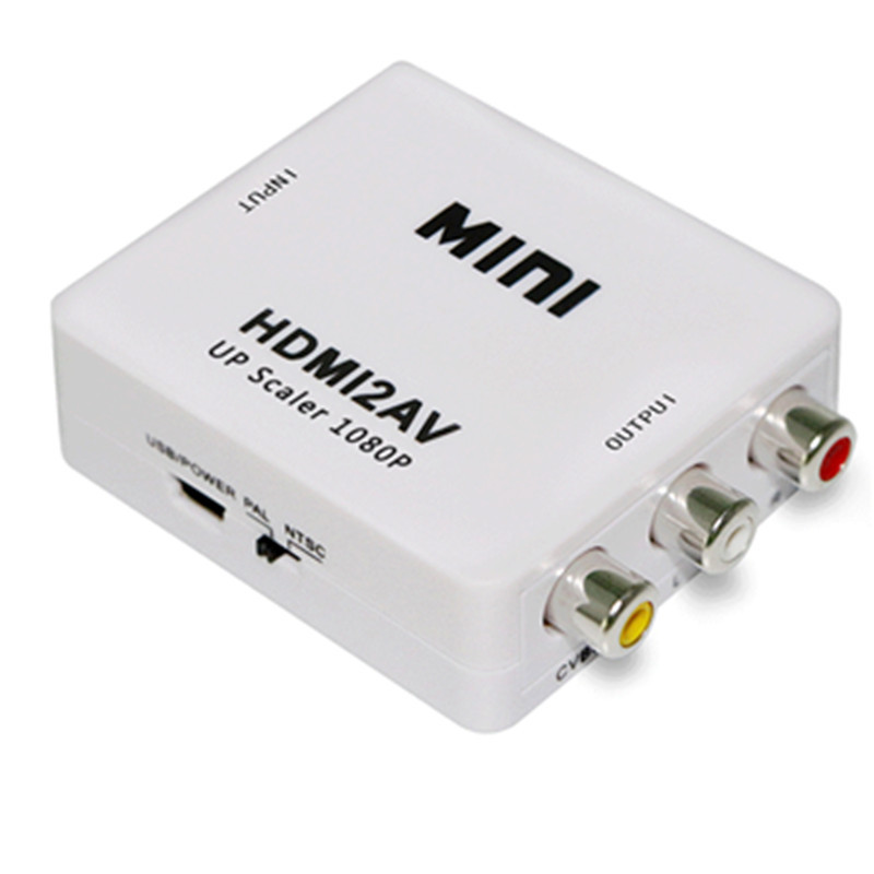 Конвертер HD-RCA композитный AV-адаптер 1080P CVBS для ТВ HDMI2AV
