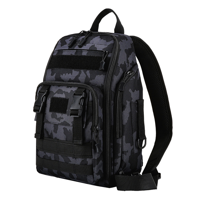 Single shoulder dual-purpose camouflage bag multifunctional fishing backpack single shoulder diagonal travel bag