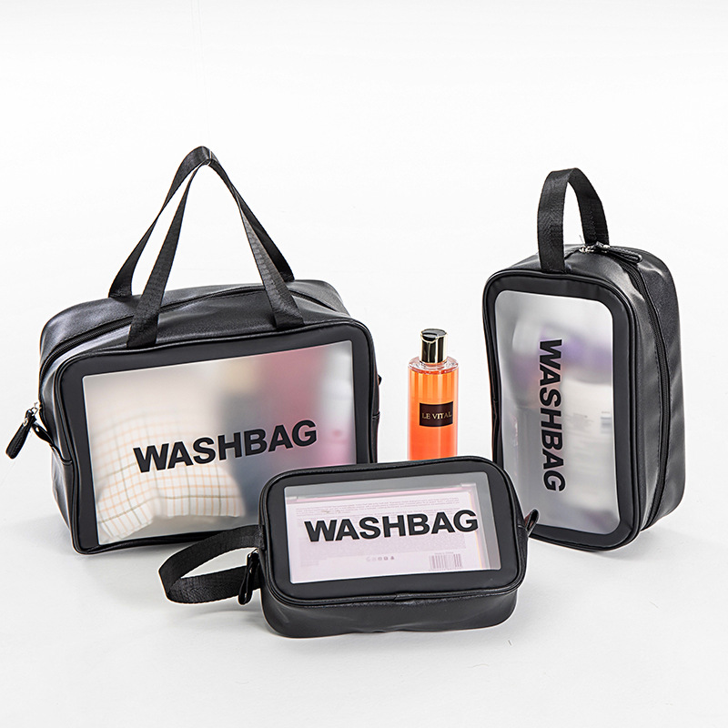 Custom Logo Transparent PVC Washbag Travel Waterproof Cosmetic Bag