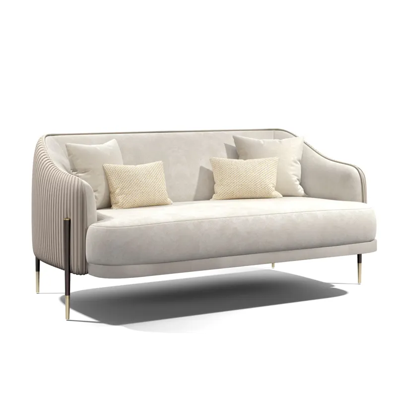New Design High Grade Metal Leg Sofa Living Room Classic Leisure Chair Home Furniture velvet Single Sofa