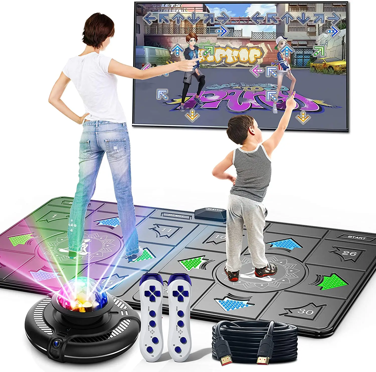 HDMI TV компьютер беспроводной двойной танцевальный коврик игра для взрослых детей мальчиков девочек танцпол портативный музыкальный плед