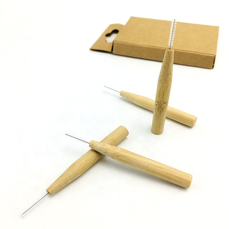 Factory direct supply lightweight ecological organic bamboo interdental brush