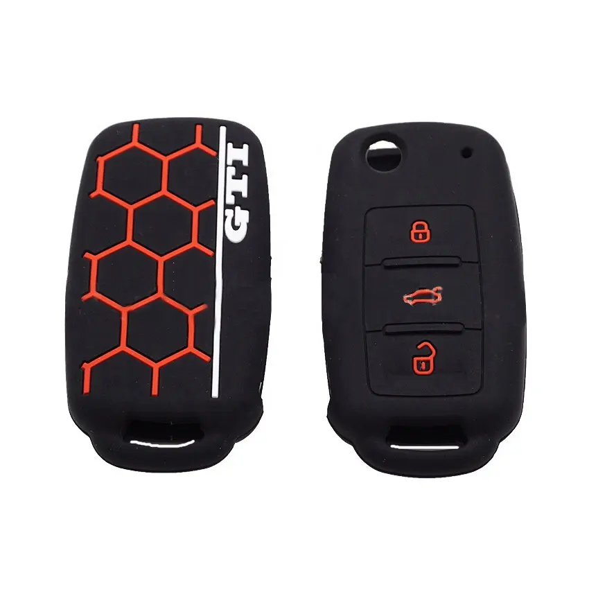 New Design Silicone Skin Smart Car Key Fob Cover Case Silicon Car Key Cover for VW GTI