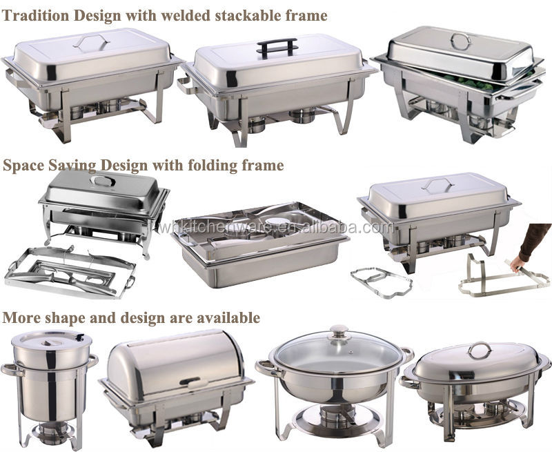 Buffet Food Warmer Heater Chafing Dishes Stainless Steel Foldable Chaffing Dishes for Catering