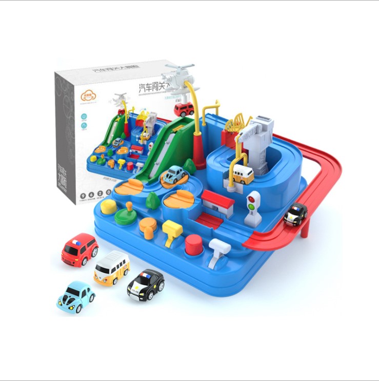 Small Parking Lot Children Kids Boy Adventure Toys Rail Car track Track Toy For Kids Slot Toys