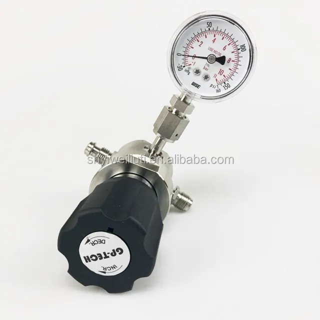 Ultra High Purity stainless steel single stage regulator for purity gas cylinder