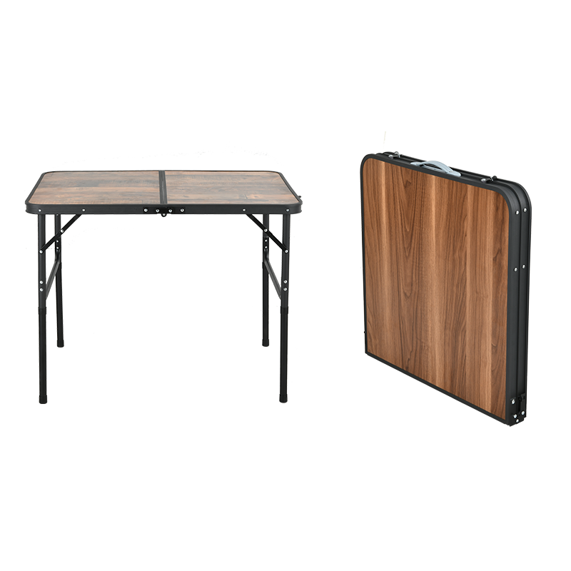 Folding Camping Aluminum Height Adjustable Lightweight Desk Portable Handle Rust Resistant Table for Outdoor Picnic Backyard