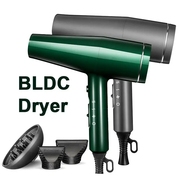 Secador De Pelo Negative Ion Ionic 2022 BLDC Hair Dryer Brushless Motor Infrared Hair Blow Dryer With Nozzle Diffuser Attachment