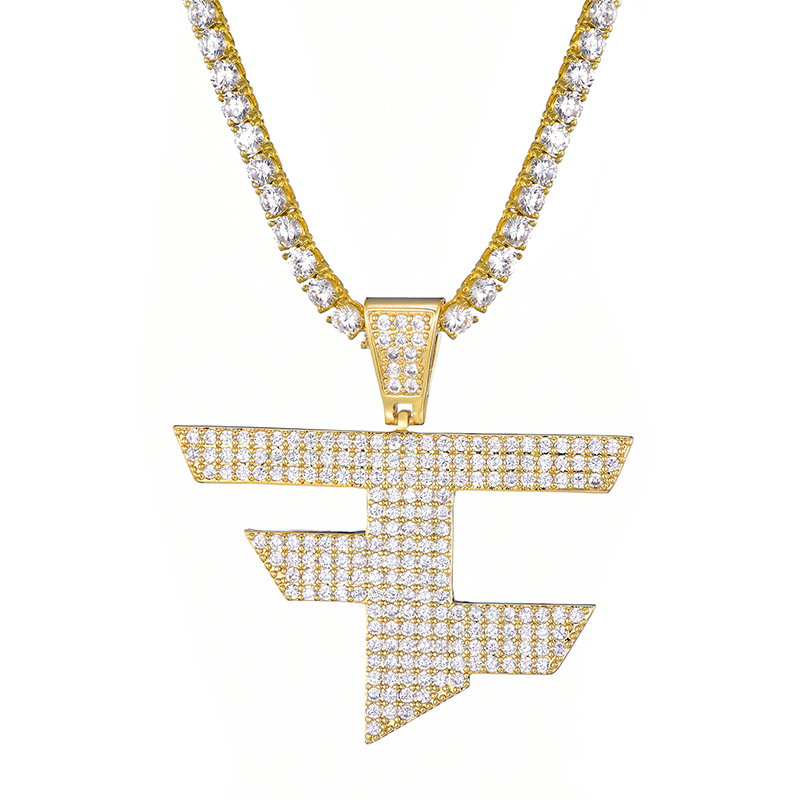 18 К хип хоп iced out pave cz камень кулон bling цепочки и ожерелья для мужчин