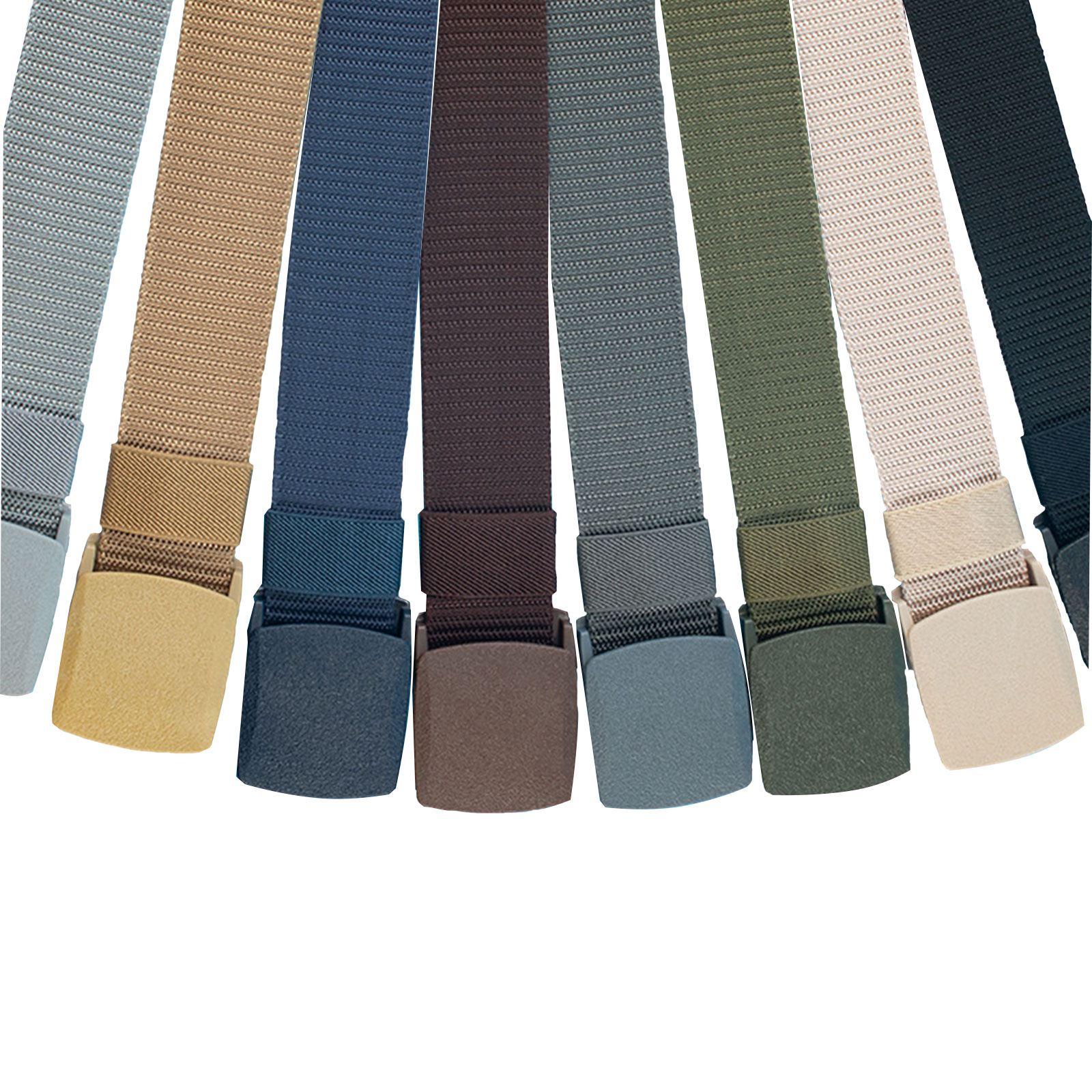 Nylon No Holes Invisible Belt for Men Adjustable Slide Plastic Buckle Web Canvas Belt Waist Belt Quick Release Plastic Buck