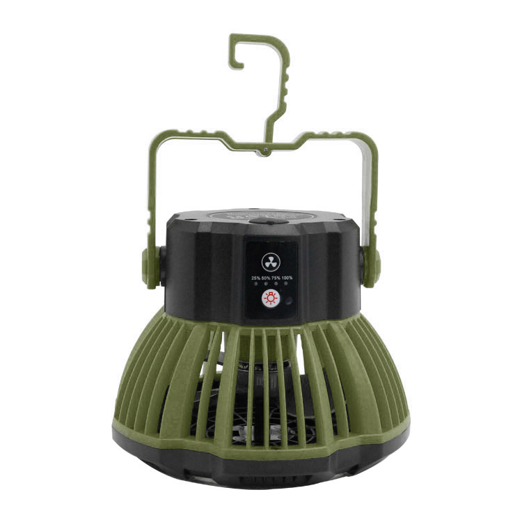 Portable LED 5200MAH Foldable Hook Camping Ceiling Outdoor Illumination Rechargeable Power Bank Fan Light