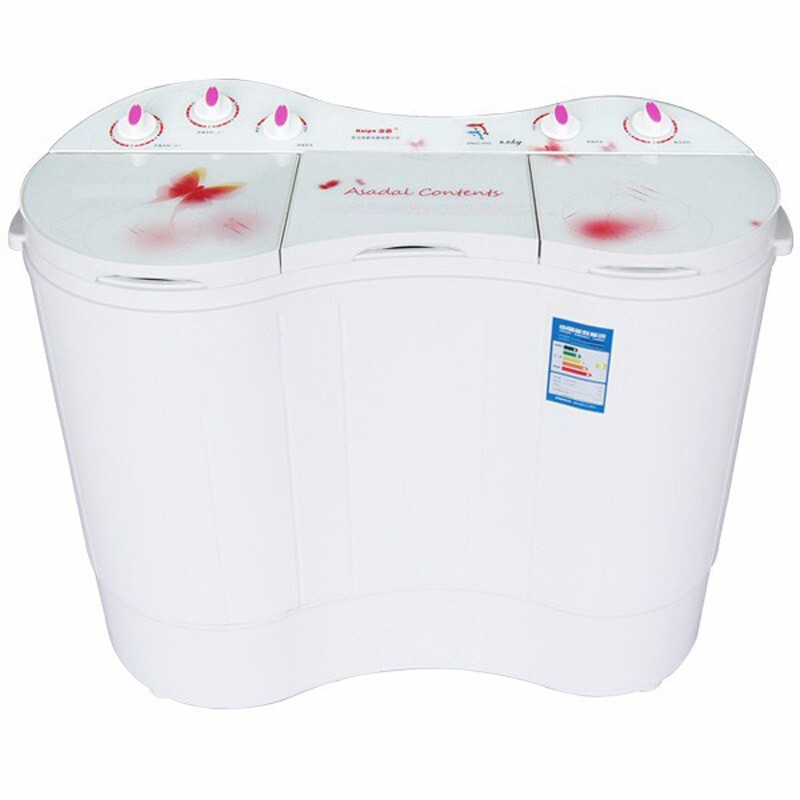 Household washing machine mini white portable compact three-barrel washing machine