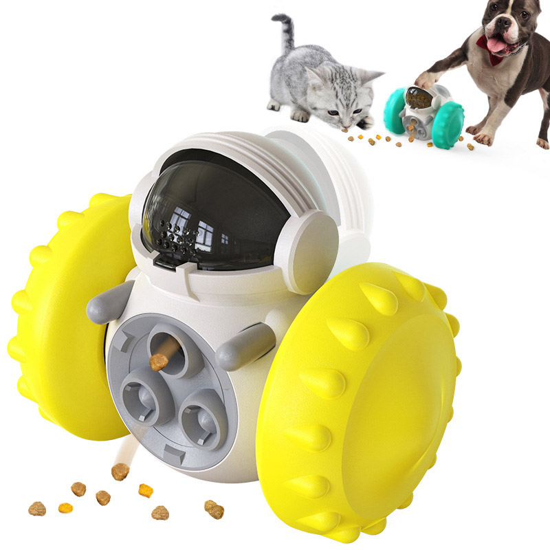 Wholesale Pet Snack Training Leakage Smart Robot Device Tumbler Balance Car Interactive Movement toys For Dog Cat