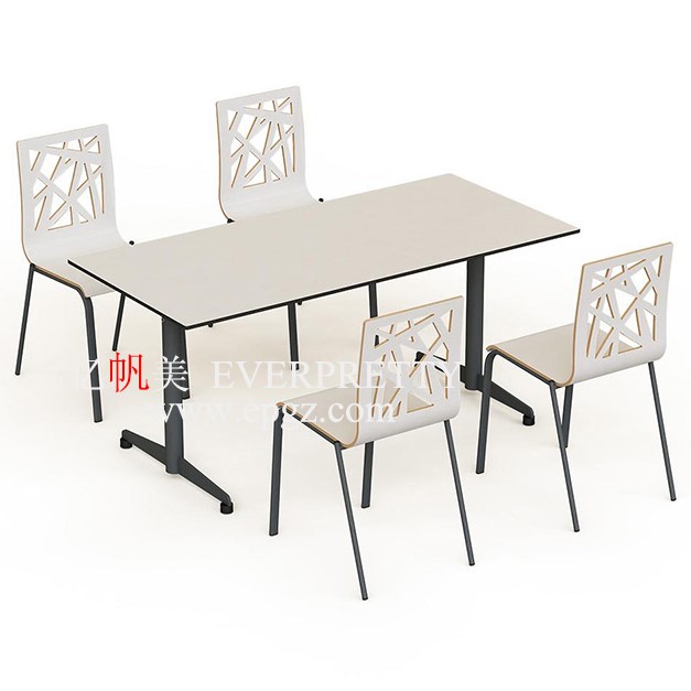 New Design High Quality Dining Table and Chairs Waterproof Outdoor Canteen Cafe Furniture