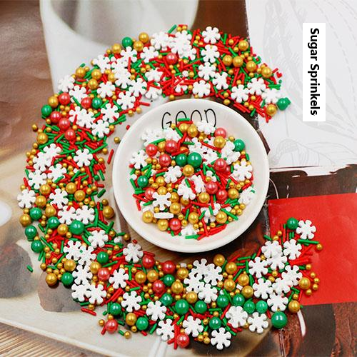 Christmas candy rainbow cake sprinkles edible sugar sprinkles for donut cake bread cake dressing tools