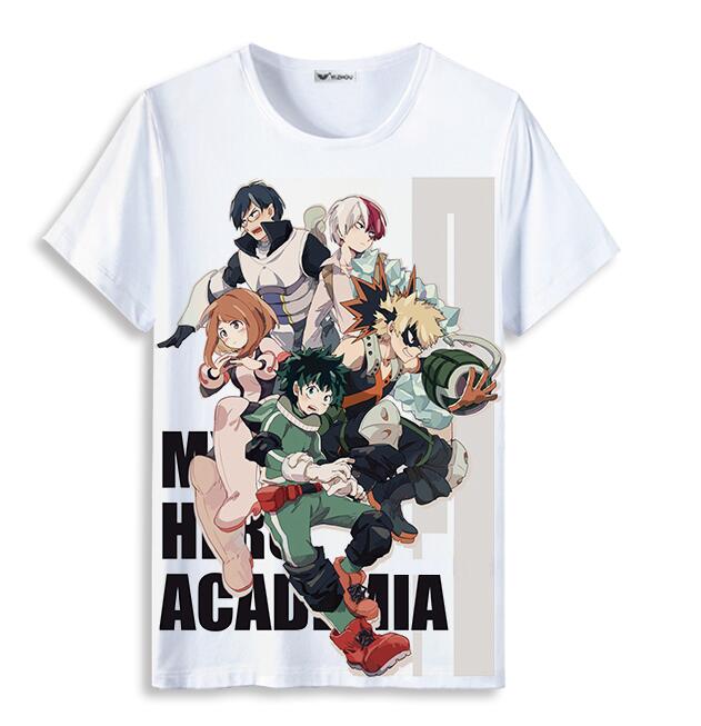 ecowalson My Hero Academia T Shirt Men Todoroki Tshirt Boku No Hero Academia Anime Bakugou Himiko Toga T-shirt Graphic Tops Tees