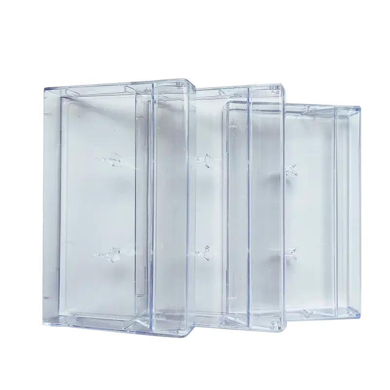 Transparent clearance cassette tape case outer case cheapest factory price