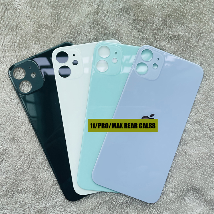 Заднее стекло для мобильного телефона с символом логотипа для iphone 8 x xs xsmax xr 11 11pro 11pro 12 12pro 12pro max, корпус с большим отверстием