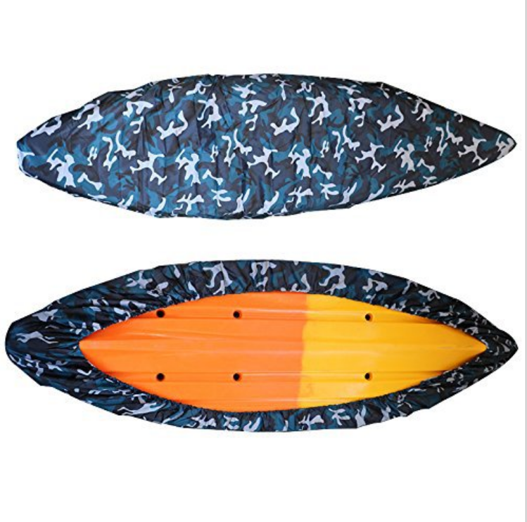 DFH29 Kayak Cover Boat Canoe Cover Dust Waterproof UV Protection Cover Ocean Camouflage Pattern