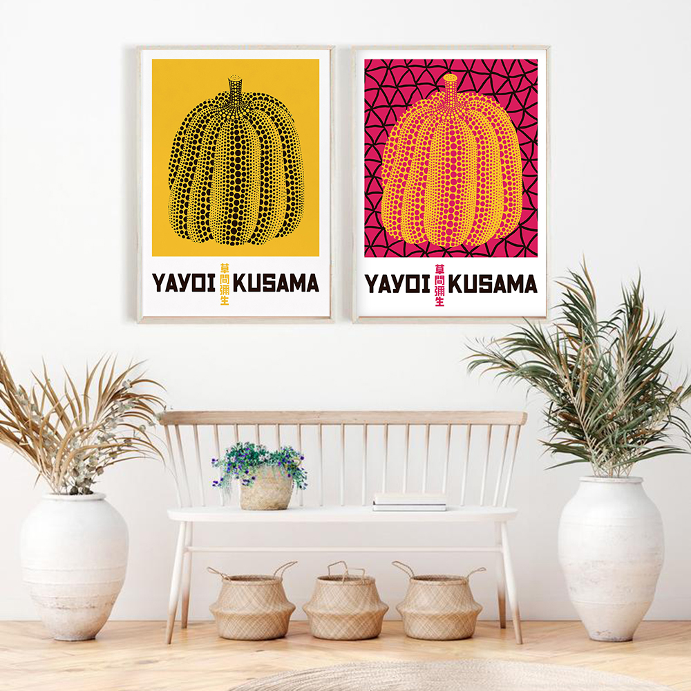 Yayoi Kusama художественные выставочные постеры и печать галерея настенные художественные картины музейная Картина на холсте