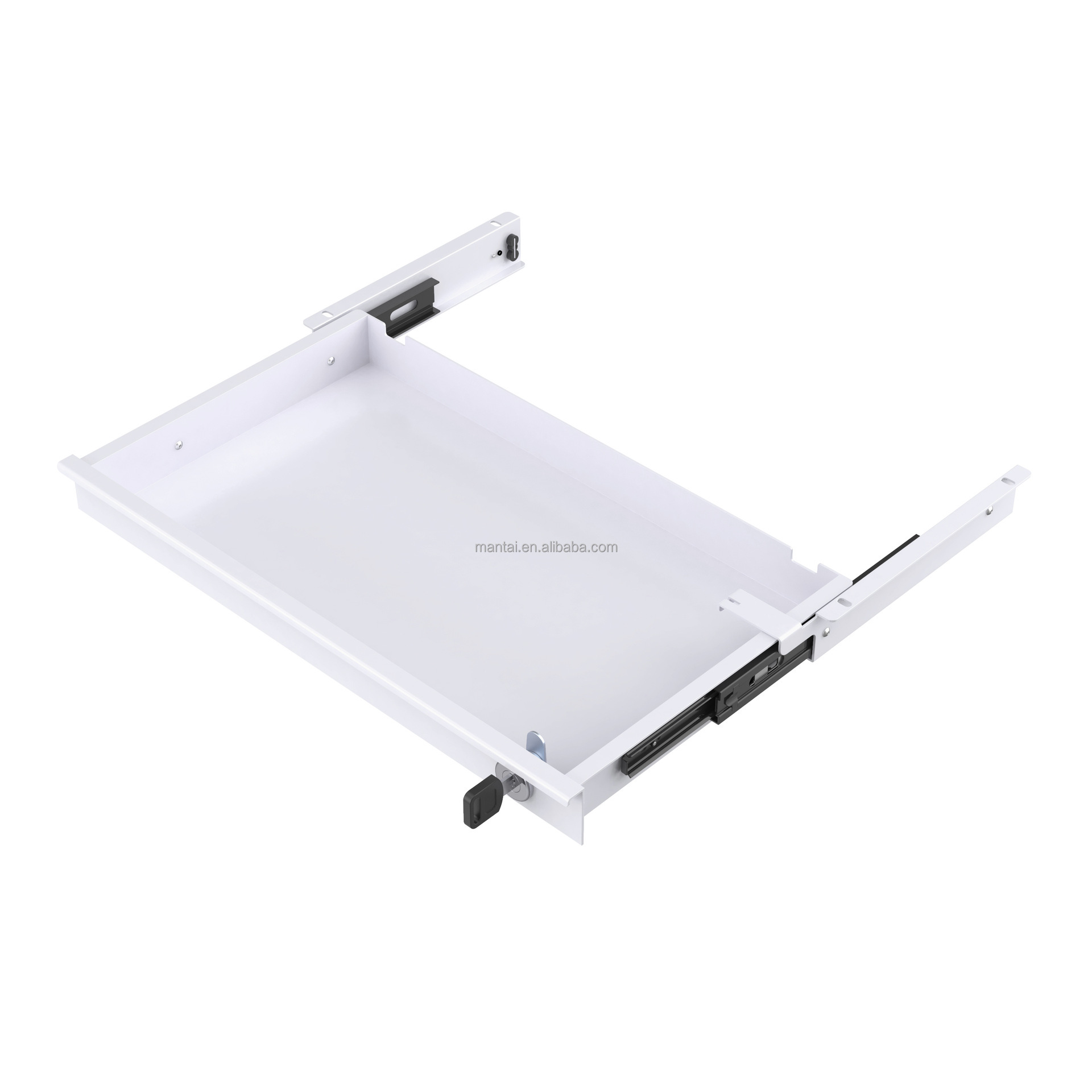 Ebay Hot Sale Office Mounted Sliding Under Desk Pull-Out Drawer Storage Organizer for Sit Stand Workstation