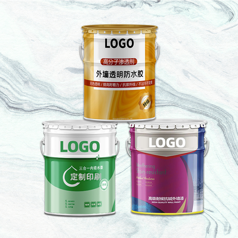 White Coating Metal Drum Seal lid Drums Pails Barrels With lid Customized tin spray paint