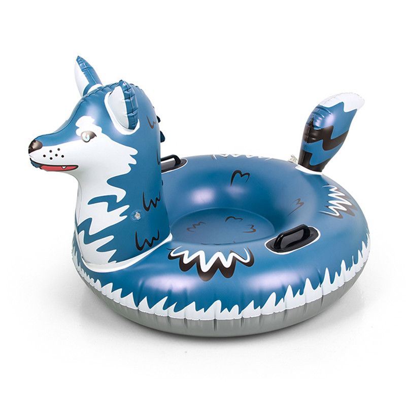 Winter outdoor game Custom PVC High Quality Wolf and dog Inflatable Float Snow Tube For Manufacturer