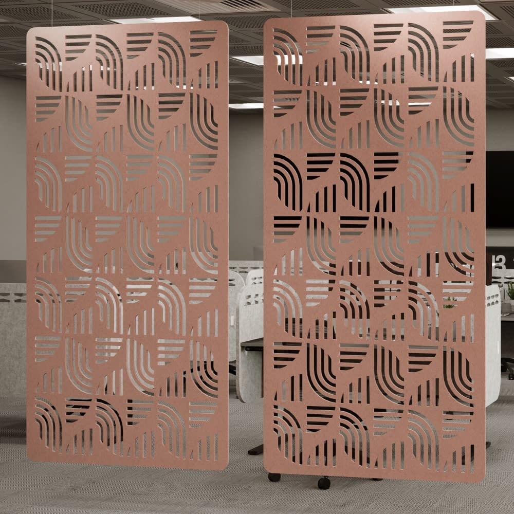 Decorative curved polyester fiber pet felt Hanging soundproof wall acoustic panels
