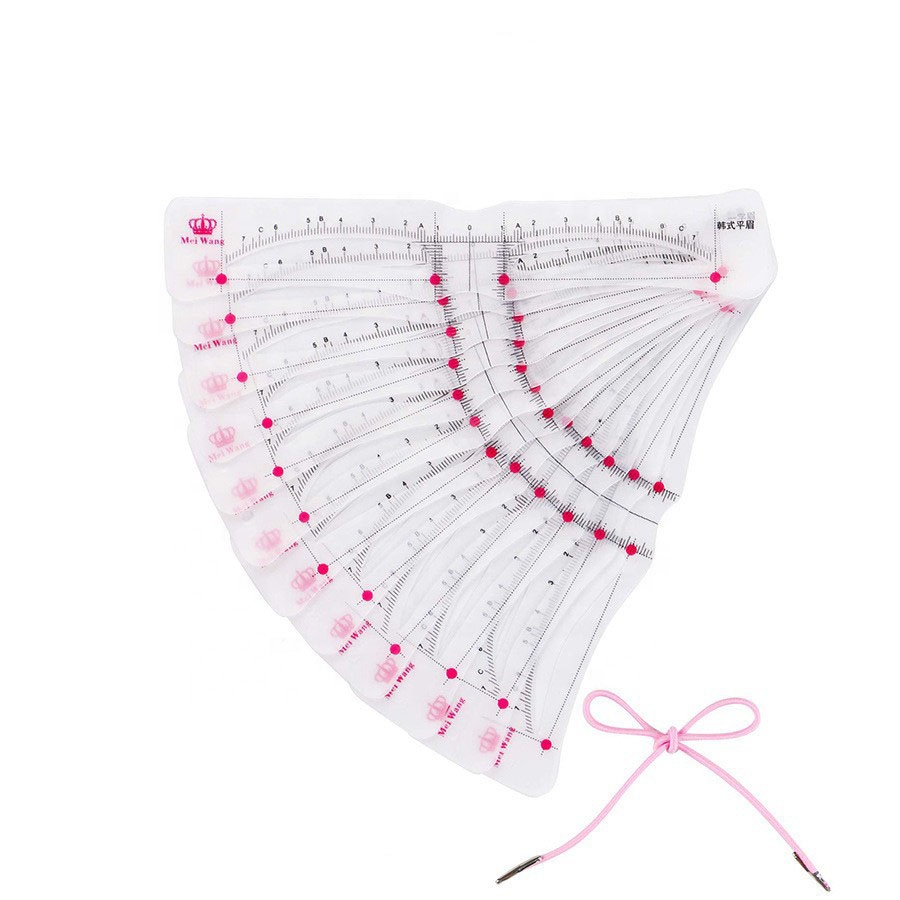 New silicone conjoined eyebrow card 12 pieces a set of eyebrow card eyebrows stencil