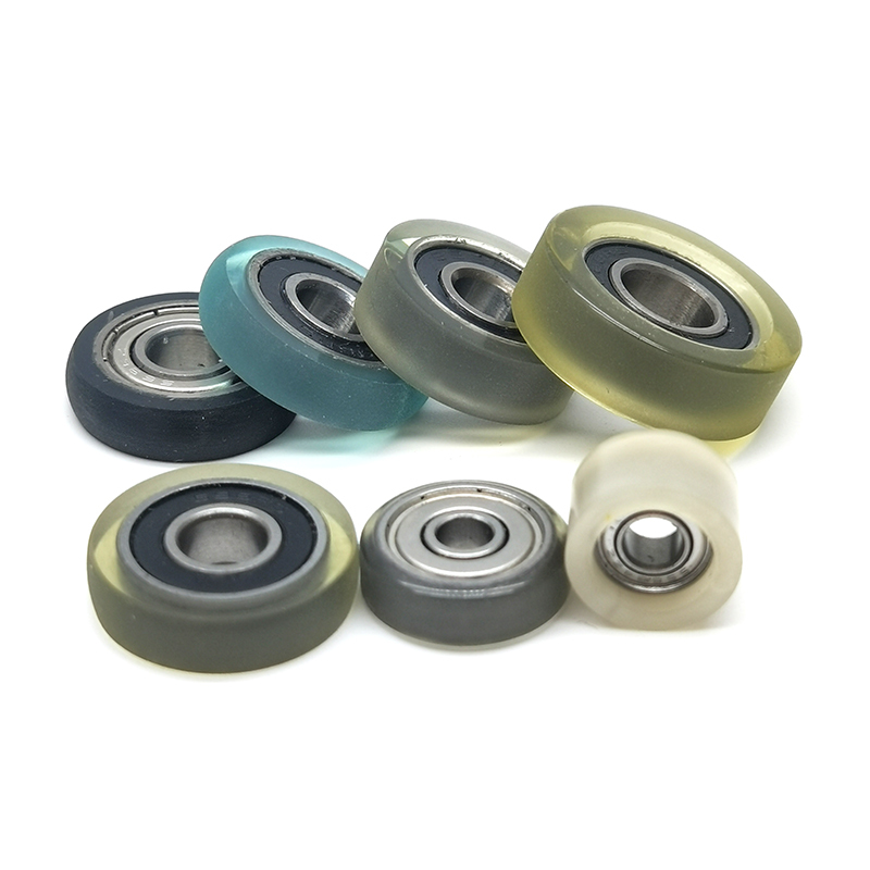 Non-Corrosive PU Coated Bearings PU62628-13 6x28x13mm Polyurethane Rubber Rollers Wheel Pulley for Chemical Processing