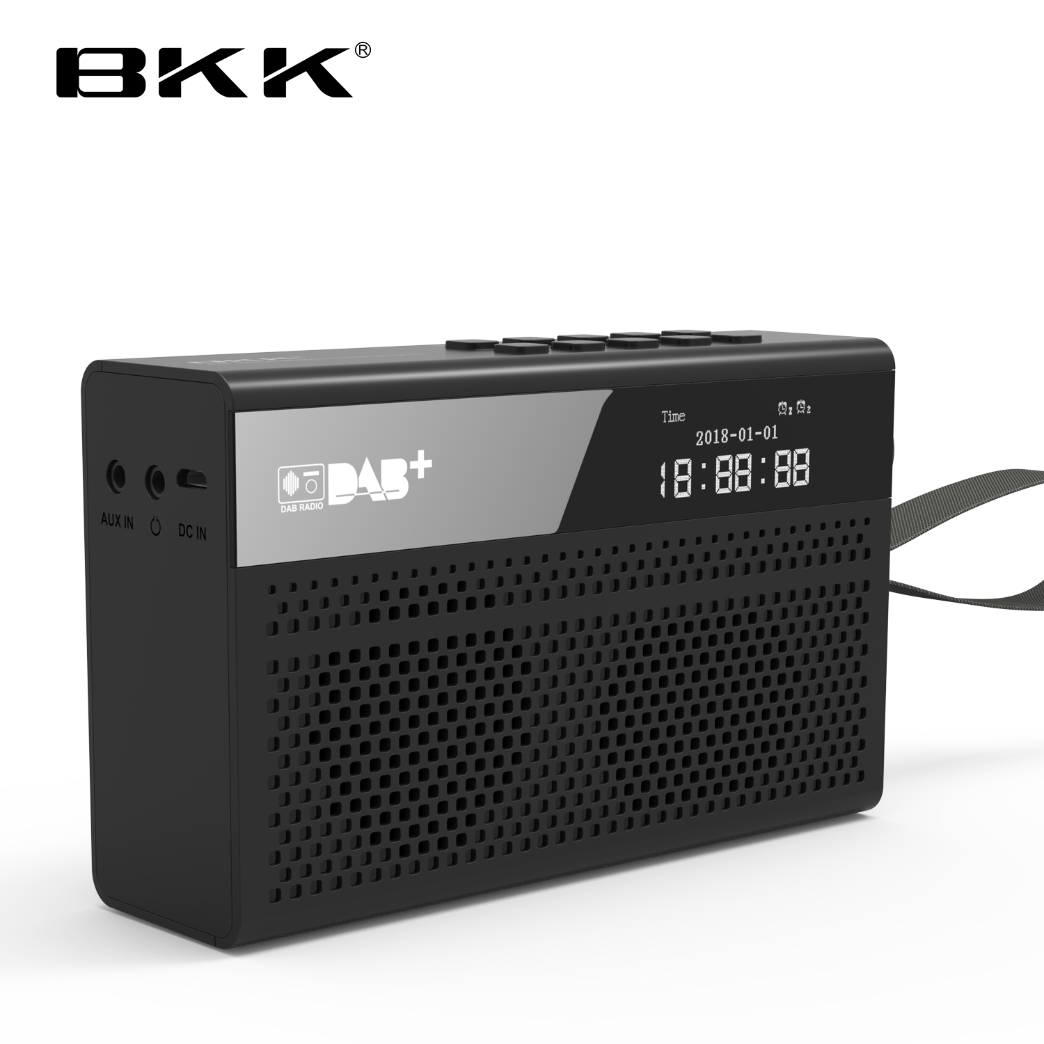 Портативный радиоприемник DAB нового дизайна, часовой динамик с FM-радио (D1)