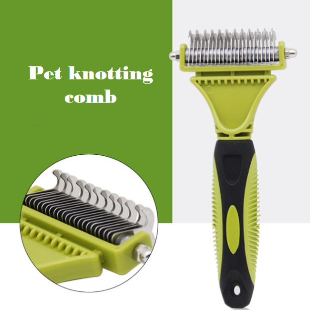 Double Sided Pet Open Knot Comb Pet Hair Remover Dog Dematting Grooming Comb
