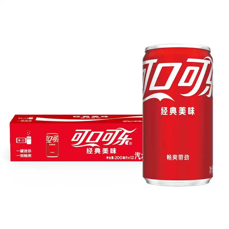 Wholesale best-selling Coca-Cola mini cans full case of 12 cans * 200ml