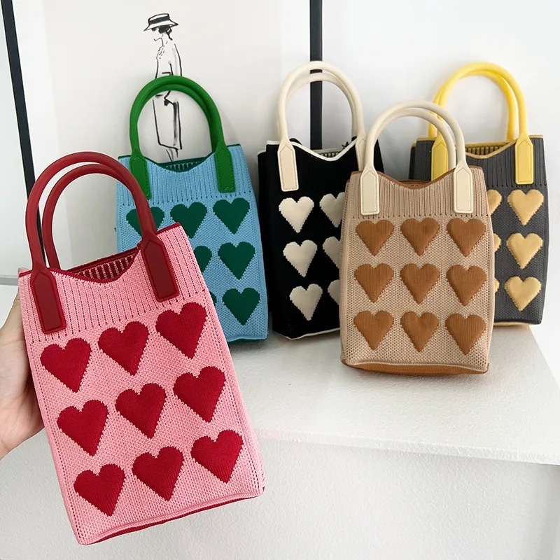 2024 New Products Bolsos Para Mujeres Mobile Phone Knitted Bags Women Handbags Ladies Tote Purses and Handbags for Women Luxury