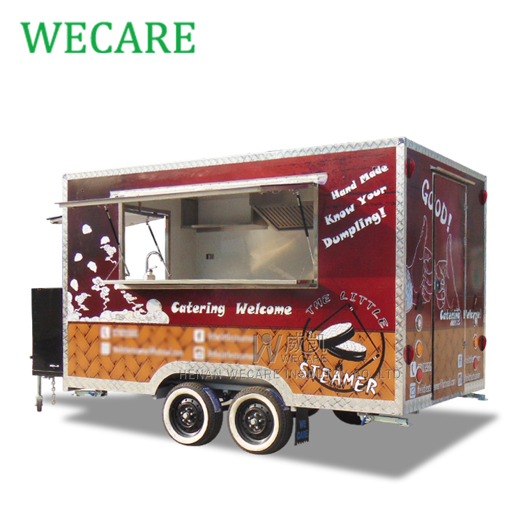 Wecare одностоечный прицеп для перевозки пищевых продуктов от производителя мобильных использованных пищевых грузовиков для США