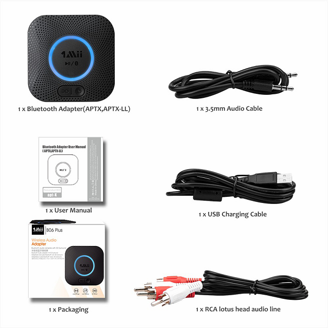 Bluetooth 5,0 приемник, HIFI беспроводной аудио адаптер, bluetooth-приемник с 3D объемным звучанием для домашнего музыкального аудио