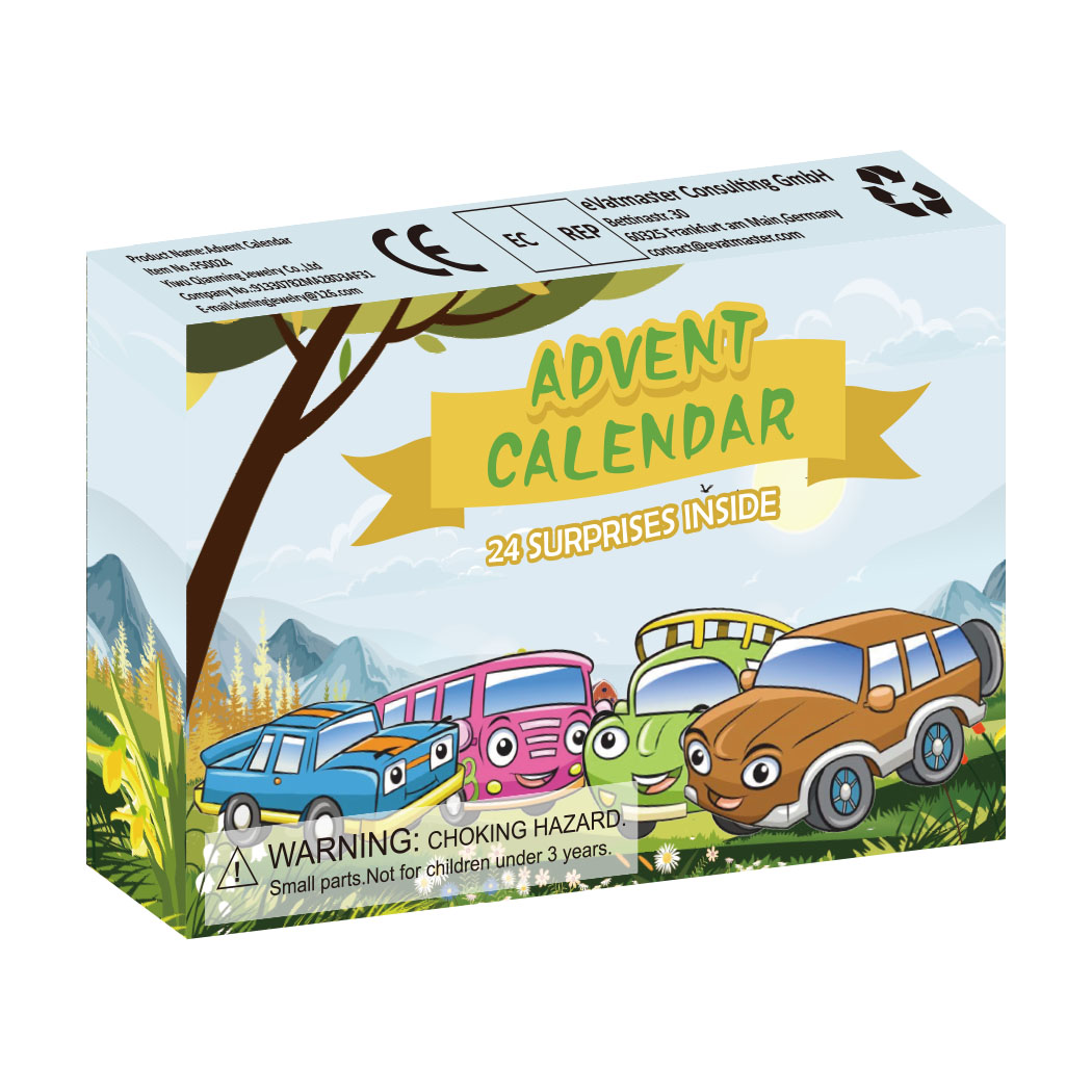 Wholesale Box Mini Car Toys 24 Toys Per Box Countdown Christmas Advent Children's Toys Gifts for Kids